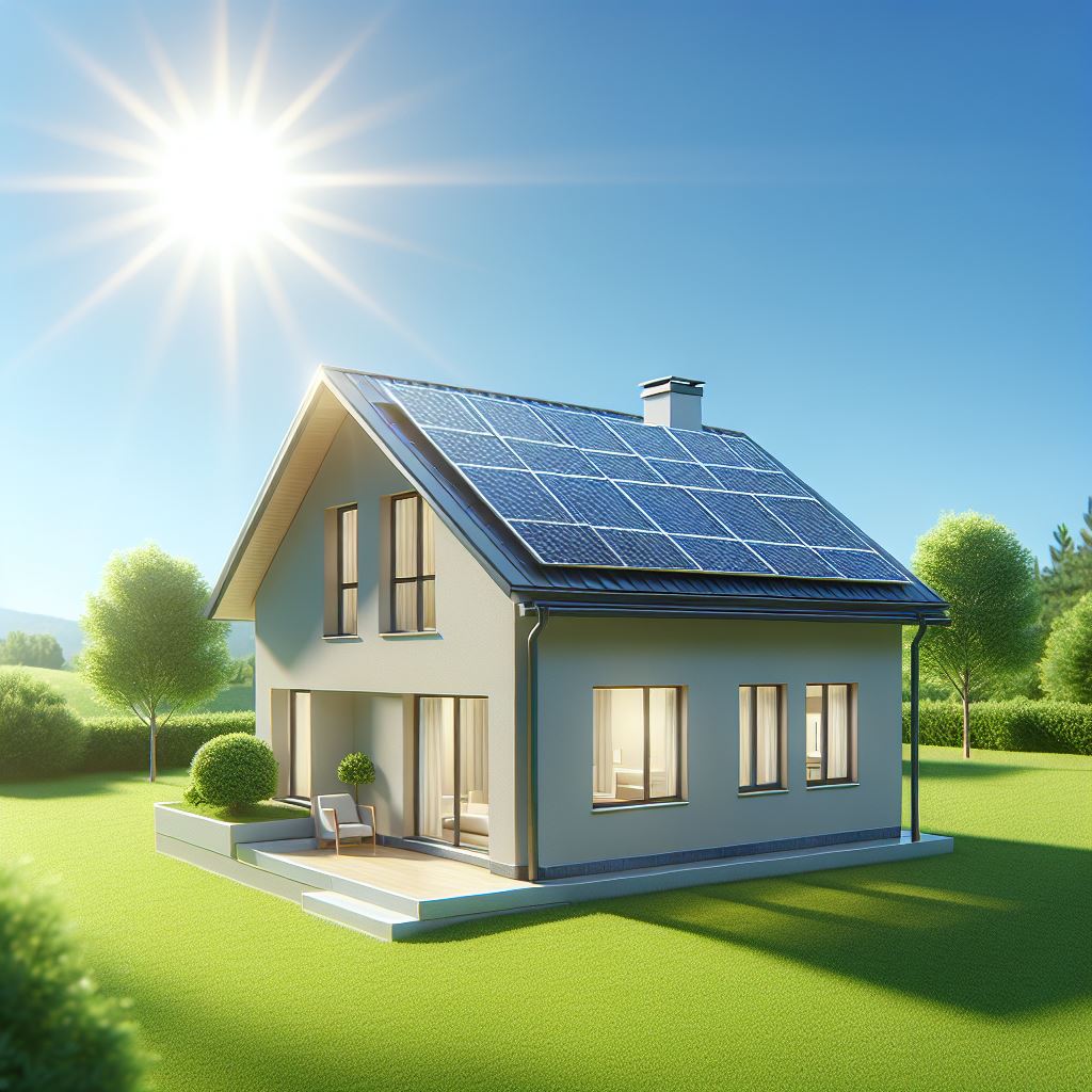 Zonnepanelen met zon